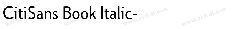 CitiSans Book Italic字体转换